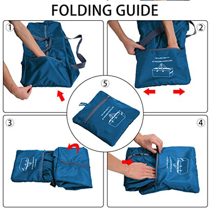 iFARADAY Foldable Duffel Bag 30" / 75L Lightweight with Water Rresistant for Travel-Blue - color: Blue-75L