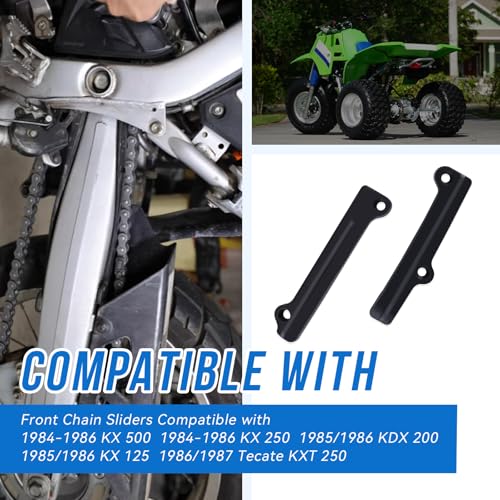 12053-1101 12053-1144 Front Chain Sliders Compatible with 1984 1985 1986 Kawasaki KX 125 250 500,1985 1986 KDX 200,1986 1987 Tecate KXT 250