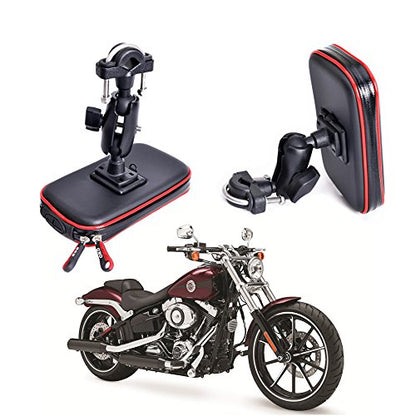 Motorbike Mount Holder,Waterproof Bicycle Mount GPS Holder Motorcycle Handlebar Phone Stand Universal Cradle for Smartphone Up to 4.7-5.2 Inch (XL(5.3" - 6.2")) - size: XL(5.3" - 6.2")