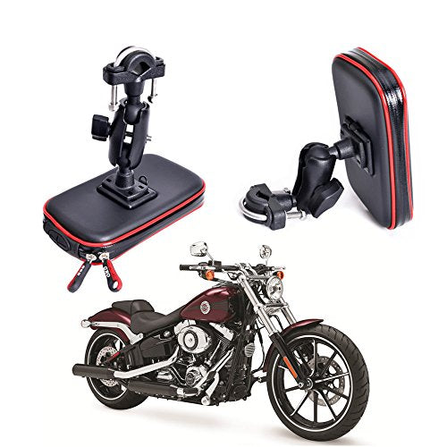 Motorbike Mount Holder,Waterproof Bicycle Mount GPS Holder Motorcycle Handlebar Phone Stand Universal Cradle for Smartphone Up to 4.7-5.2 Inch (L(4.7-5.2Inch)) - size: L(4.7-5.2Inch)