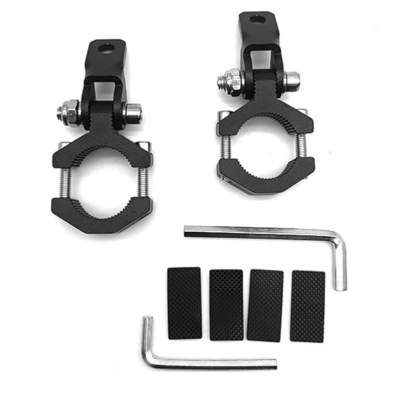 Motorcycle Spotlight Bracket, 2PCS Headlight Holder, Heavy-Duty Tube Clamp Mounting Bracket for 20mm-32mm ATV UTV Roll Bar (0.78-1.25 inch) - size: 0.78-1.25 inch