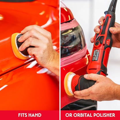 Griot's Garage Orange Foam Correcting Pads for Car Polishing and Detailing, Removes Light to Moderate Paint Defects, Durable, Machine-Washable, 11241, 3", Set of 3 - size: 3" Pads (Set of 3)