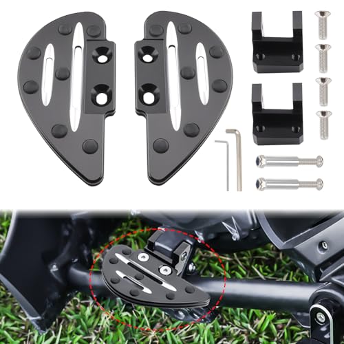 Motorcycle Passenger Footboard Foot Pegs for Can Am Spyder F3/ F3-S/ F3-T 2015+, Anti-Slip Wide Footpegs, Rear Footrest Floorboards, Motorbike Highway Footboard Accessories (Drop Shaped-Rear) - style: Drop Shaped-Rear