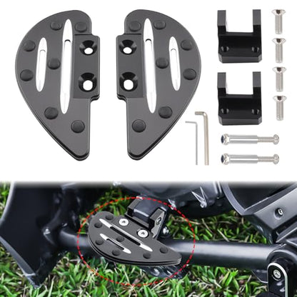Motorcycle Passenger Footboard Foot Pegs for Can Am Spyder F3/ F3-S/ F3-T 2015+, Anti-Slip Wide Footpegs, Rear Footrest Floorboards, Motorbike Highway Footboard Accessories (Drop Shaped-Rear) - style: Drop Shaped-Rear