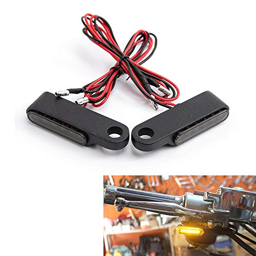 Motorcycle Mini LED Turn Signal Light 8mm Indicator Blinker Light Flasher Lamp,turn signal kit,motorcycle accessories - color: black