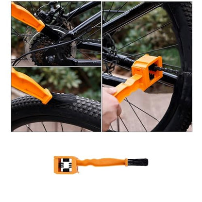 3PCS Motorcycle Chain Brush Motorcycle Chain Cleaning Kit Bike Cleaning Brushes Mountain Bike Cleaning Kit Maintenance Cleaning Brush Sickle Hook Brush Bicycle Chain Wrap Brush Tire Brush Cleaner Tool