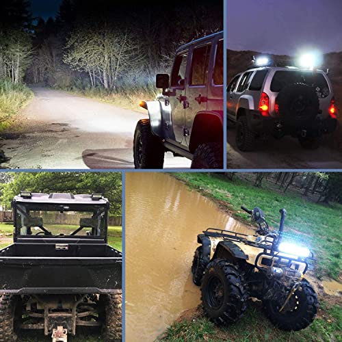 Nilight 6.5Inch 2PCS 120W Spot Flood Combo Bar Driving Waterproof Off Road Led Light with Mounting Bracket Kit Wiring Harness-2 Leads, 2 Years Warranty - color: 2Pcs Led Pods+ Wiring +Mounting, size: Led Pods