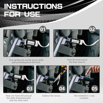 5 Pieces Motorcycle Shifter Shoe Protector - Universal Quick-Fit Riding Footwear Boot Protector,Non-Slip Rubber Gear Shift Cover,Unisex Motorcycle Accessory (Black)