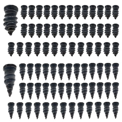 80Pcs Tire Repair Rubber Nail, Spiral Rubber Nails & Screw Plugs Tire Repair Kit Self-Service Vacuum Tire Puncture Repair Tool for Car, Motorcycle, Truck, Tractor, Jp -Reliable Tire Repair