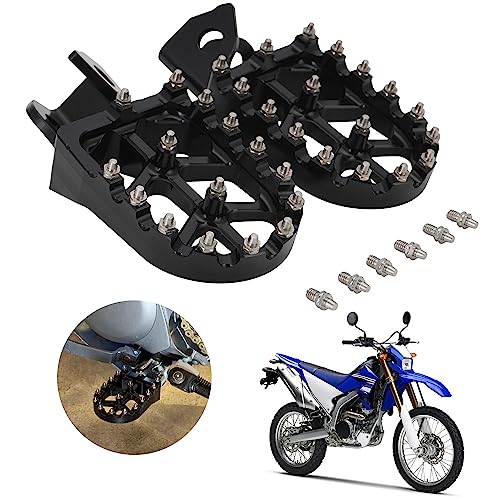 AnXin Dirt Bike Foot Pegs Motorcycle Footpegs Foot Pedals Rests CNC For WR250R 2008-2020 WR250X 2008-2011 Black - color: black, size: WR250R WR250X