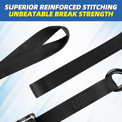 Retractable Ratchet Strap Heavy Duty 4 Pack 10 FT 1800 LB Break Strength Ratchet Tie Down with Safety Lock S Hooks and Soft Loop Tie Down. - color: 4-pack