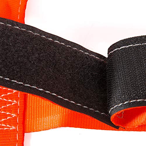 MOTO4U Universal Motorcycle Rear Wheel Tie down Strap in Orange - color: orange