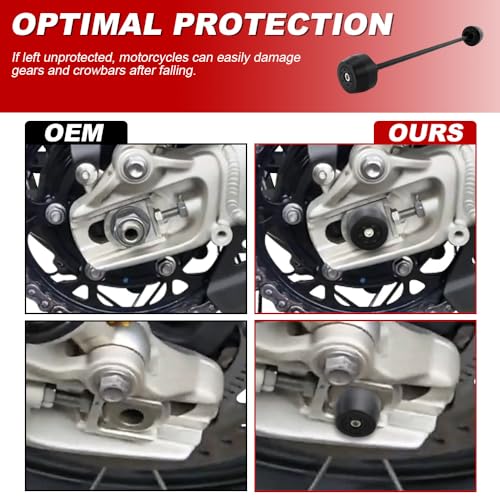 Xitomer Rear Axle Sliders Fit for Street Triple 765 R/RS, Street Triple S / 660S motorcycle Front Fork Wheel Frame Sliders Crash Protector (Rear) - style: Rear