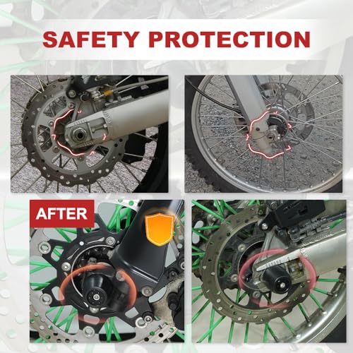 Xitomer Front and Rear Fork for DR650 1996-2025 DR650SE Sliders Wheel Protector Frame Sliders Crash Protector