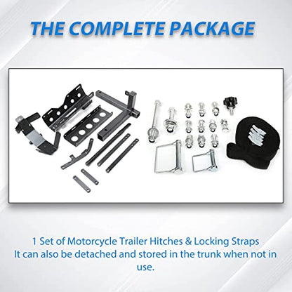 ECOTRIC 800LBS Motorcycle Trailer Hitch Scooter Hauler Mount Rack 2" Motorcycle Tow Carrier Receiver Heavy Duty Steel