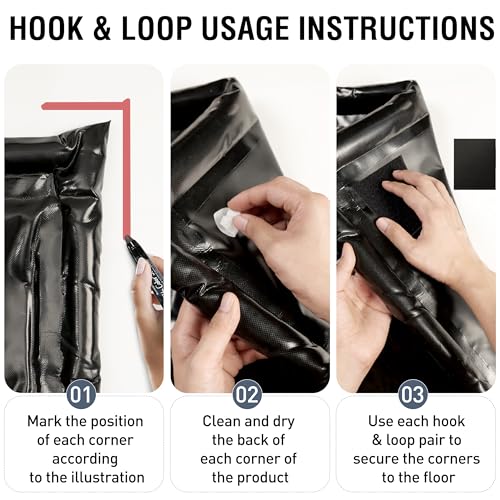 Huatean Home Garage Floor Mat, (8'6" x 16") Under Car Waterproof Containment Mats, Oil Mat for Garage Covering, Garages Floor Mats for Under Car, Keeps Dry and Clean - size: 7'10" x 16'5" (Rectangular)