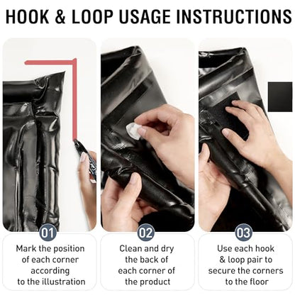 Huatean Home Garage Floor Mat, (8'6" x 16") Under Car Waterproof Containment Mats, Oil Mat for Garage Covering, Garages Floor Mats for Under Car, Keeps Dry and Clean - size: 7'10" x 16'5" (Rectangular)