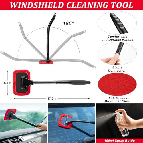 42Pcs Car Wash Cleaning Kit with Foam Gun Sprayer Detailing Brushes Car Vacuum Windshield Cleaning Tool Tire Brush Towels Complete Interior Exterior Detailing Set for Car - size: 42Pcs