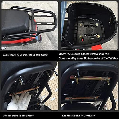 Daily Tail Box Motorcycle Trunk Luggage Top Box for Scooter/Motorcycle/Moped Back Top Case ABS Hard Shell 28L(Blue) - color: Blue