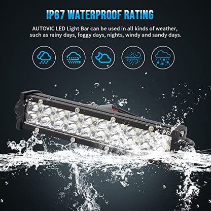 Light Bar Kit, Motorcycle Front Light Bar with USB Socket Charger Switch Bright for Honda CRF110 KLX110 TTR110 YZ250F Dirt Bike Plug and Play - size: light Bar Kit with USB Switch