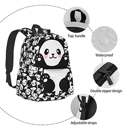 Panda Backpack Bookbag Laptop Backpacks Multipurpose Daypack for Boys Girls School Men Women Travel Hiking - color: Panda