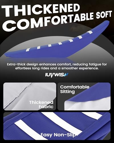Dirt Bike Universal Seat Cover Non-Slip Gripper Soft Motorcycle Seat Covers for CRF YZF YZ EXC SX KLX KX TTR Most Motocross Blue - color: blue