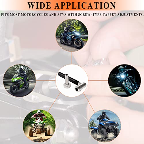 Valve Tappet Adjusting Wrench Tool Kit for Motorcycles ATVs & ATCs, Include 9mm Lock Nut Wrench with 3mm Tappet Adjuster