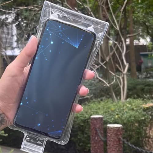 Motorcycle Handlebar Phone Bag | Handlebar Waterproof Clear Phone Pouch | Motorcycle Mobile Holder High Sensitivity Charging Port Cover for Takeaway Rider Cycling
