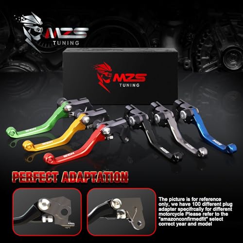 MZS Black Dirt Bike Brake Clutch Levers Pivot Adjustable CNC Compatible with YZ65 2018-2025 / YZ80 YZ85 2015-2025 - color: Black, size: YZ65/YZ80/YZ85