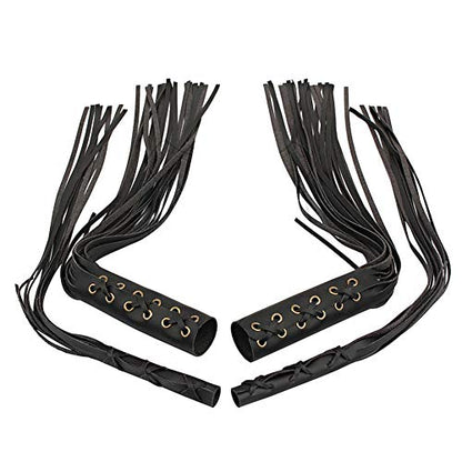 Qiilu Motorcycle Clutch Tassels, Universal Hand Grips Tassel Fringe Wrap Cover Motorcycle Brake Clutch Lever Streamer 7/8in 1in Fit for (Black) - color: Black