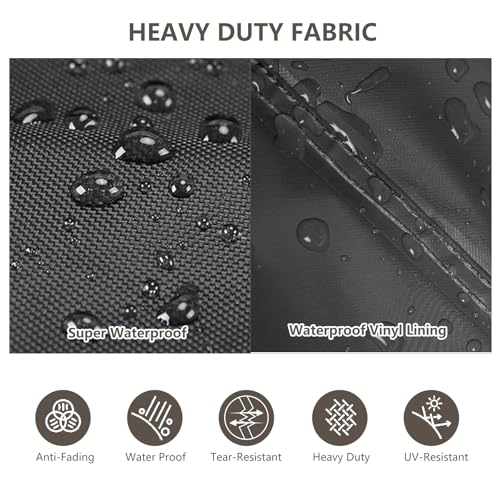 Full Enclosed Motorcycle Cover Waterproof,900D Heavy Duty Outdoor/Indoor Motorcycle Cover with Reflective Strips,Fits Most Heavy Duty Scooter/Moped/Dirtbike Motorcycles (Black,108" W x 45" D x 59" H) - size: 108"W x 45"D x 59"H