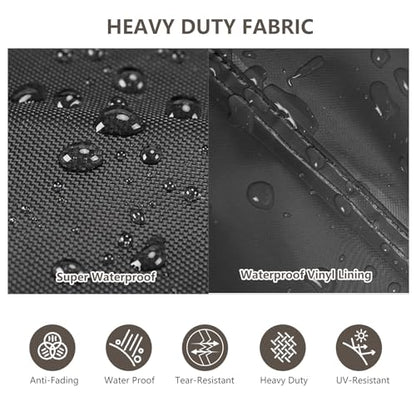 Full Enclosed Motorcycle Cover Waterproof,900D Heavy Duty Outdoor/Indoor Motorcycle Cover with Reflective Strips,Fits Most Heavy Duty Scooter/Moped/Dirtbike Motorcycles (Black,108" W x 45" D x 59" H) - size: 108"W x 45"D x 59"H
