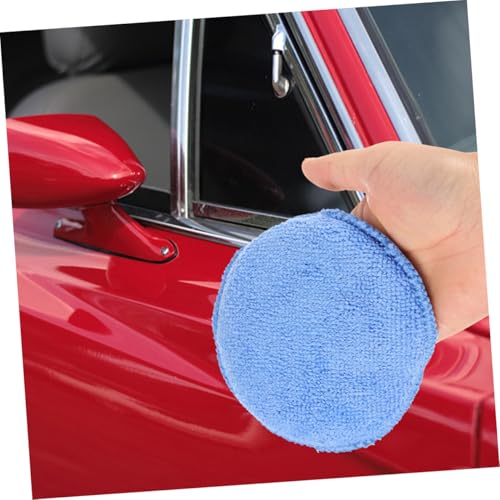 Healifty 4pcs Microfiber Car Wax Applicator Pads Soft Sponge for Vehicle Cleaning and Care for Cars Motorcycles and Scratch Lightweight Easy Storage