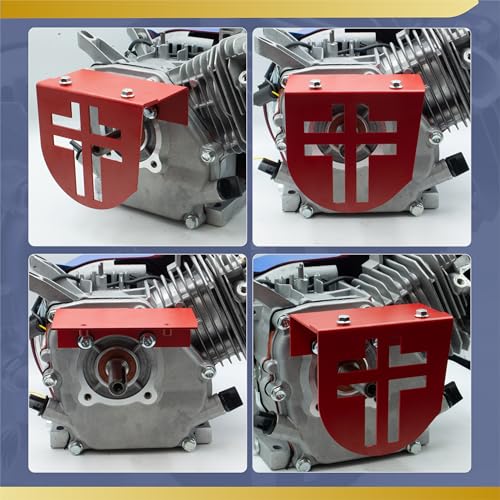 Upgraded Aluminum Mini Bike Clutch Cover Chain Guard Easy Disassembly&Lightweight for Predator 212cc 196cc Clone Engines for Coleman CT200U CT200U-EX CT100 BT200X (Red) - size: Lightweight, style: Red