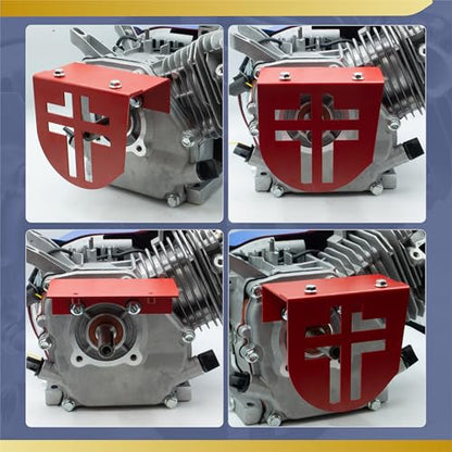 Upgraded Aluminum Mini Bike Clutch Cover Chain Guard Easy Disassembly&Lightweight for Predator 212cc 196cc Clone Engines for Coleman CT200U CT200U-EX CT100 BT200X (Red) - size: Lightweight, style: Red
