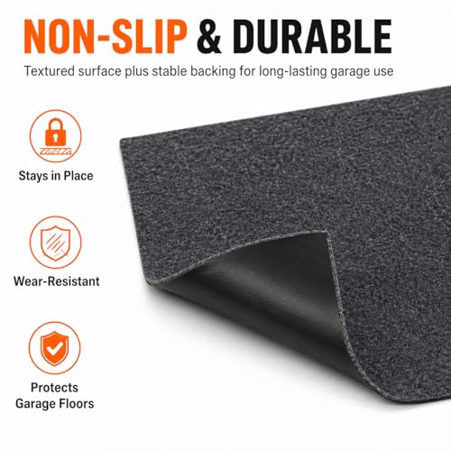 Extra Large Garage Floor Mat 8.8×22 FT – Heavy Duty Non‑Slip Waterproof Parking & Driveway Floor Mat, Reusable Garage Carpet Protection Rug for Garages, Driveways & Parking Lots