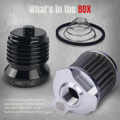 PC Racing FLO Reusable Spin-On Oil Filter PCS4B – “Black Anodized Fins, High-Flow Filter for Harley Touring, Street Glide, Road Glide, Road King, Bagger, Twin Cam & Milwaukee-Eight Engines - style: Black Anodized Fins