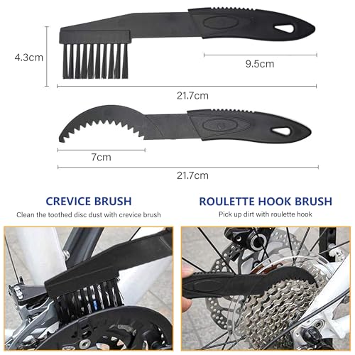 7 in 1 Bike Chain Cleaning Kit, Bike Chain Cleaner includes 350ml Degreaser Spray, 100ml Chain Lube, 4 Brushes & Towel, Bicycle Chain Cleaner for MTB/Road Bicycle