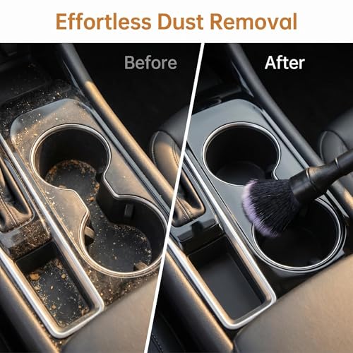 1pcs Car Detailing Brush, Ultra Soft Car Detail Brush Kit for Elegant Surfaces, Auto Scratch-Free Cleaner Kit for Car Interior & Exterior, Wheels, Dashboard, Engine Bay
