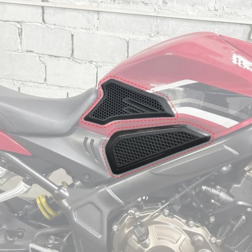 for CBR650R CB650R CBR CB 650R Motorcycle Fuel Tank Traction Pad Side Gas Knee Grip Protective Sticker Protector (for Honda Vehicle) (2019 Onwards), Black