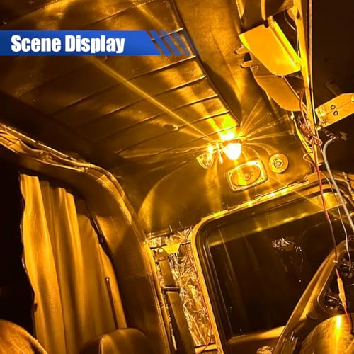 Craedli 2PCS 194 LED Light Bulbs, 12V T10 2825 168 Car License Plate Lights with 5SMD 5050 Chips, 6000K Yellow Bright Wedge Base Lamp Replacement for Car Interior Dome Map(Yellow) - color: Yellow