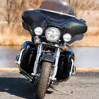 XFMT Lower Fairing Motorcycle Lower Vented Leg Fairing with 6.5" Speakers & Grills Fit for Harley Davidson Touring Road King Street Glide Electra Glide 1983-2013, Vivid Black - color: W/ Speakers & Grills For '83-'13