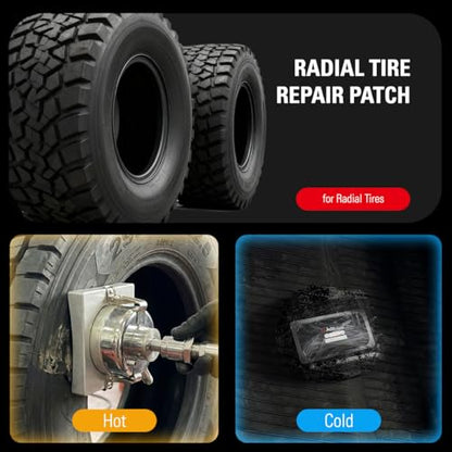 CKAuto 20 PCS Radial Tire Repair Patch Kit Heavy Duty 2-1/4" x 4-1/3" (60 x 110mm), for Cars Vans SUVs Buses & Heavy Trucks Tractor Agricultural Vehicles, Rectangle 2-1/4" x 4-1/3" (60 x 110mm) 20 PCS - size: 2-1/4" x 4-1/3" (60 x 110mm) 20 PCS