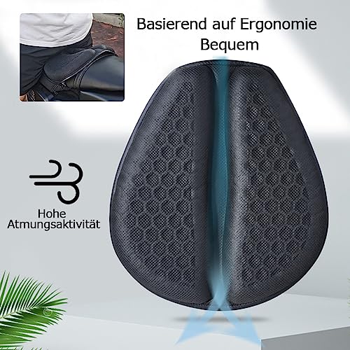 Motorcycle Seat Cushion Gel Pad Foldable Soft Seats with Pressure Relief Pads for Motorcycles Breathable and Shock for Long Rides Seat Cushion Motorcycle Accessories