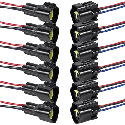 6Pcs 3 Pin Waterproof Connector Electrical Wire Plug Car Auto 3 Way Male Female Quick Disconnect Harness Connectors Plug Socket for Car Truck Motorcycle Marine Boat and Other Wire Connection - size: 6pcs 3 pin