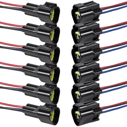 6Pcs 3 Pin Waterproof Connector Electrical Wire Plug Car Auto 3 Way Male Female Quick Disconnect Harness Connectors Plug Socket for Car Truck Motorcycle Marine Boat and Other Wire Connection - size: 6pcs 3 pin