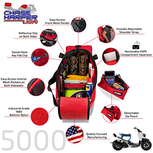 Chase Harper USA - Ruckus 5000 Under The Seat Bag - Compatible with All Ruckus Model Years With Stock Frame - Water and Tear-Resistant, Industrial Grade 1000D Nylon– Pink - color: Pink, size: Stock Frame Fit, style: Bag Only