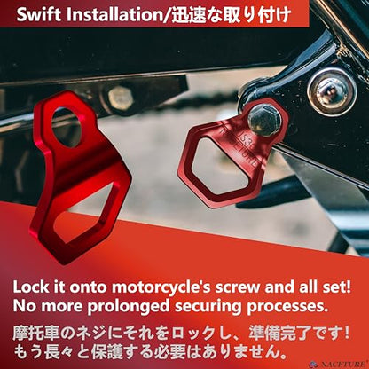 Motorcycle Tie Down Anchor Hook Heavy Duty Stainless Steel 10 Pack - Dirt Bike Tie Down Strap Rings Accessories for Truck, Camper, Trailer, Truck Bed Tie Down Anchor (Small Red) - style: Small Red