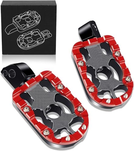 Rear Passenger Foot Pegs for Harley Softail Fat Boy Street Bob Heritage Classic Low Rider 2018-2025, Sport glide Slim 2018-2021, Standard Breakout Deluxe FXDR 114 '18-2019 & CVO Pan America 2024 - color: Passenger Floor Boards-Red
