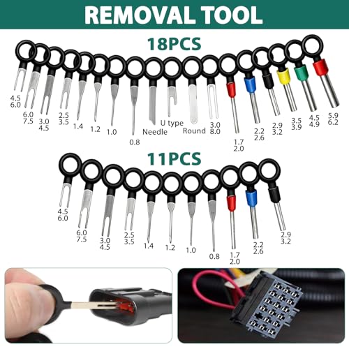 308PCS 19 Sets Weather Pack Connectors Kit, 1 2 3 4 6Pin Automotive Electrical Wire Connectors with Stripper(18-12AWG), Male Female Terminals Plug Kit and Terminal Removal Tool - size: 308PCS